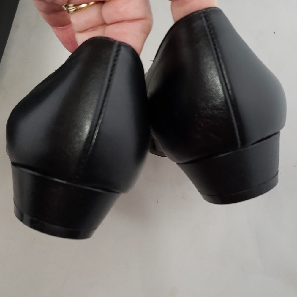 Selby Cloud Black Leather Flats Balletcore 8AA NIB Deadstock - Picture 9 of 16